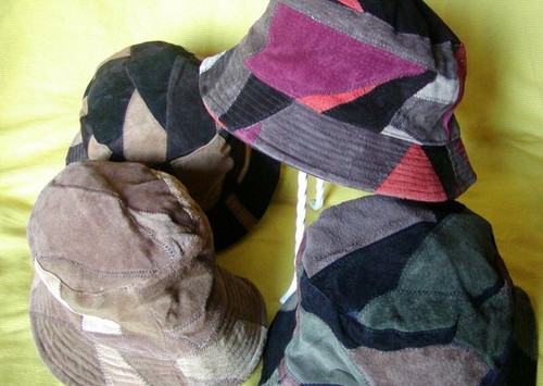 Ledermütze hut patchwork - ledermütze,