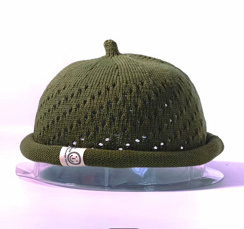 Herren strickhut melone grün - strickhut, melone..grün